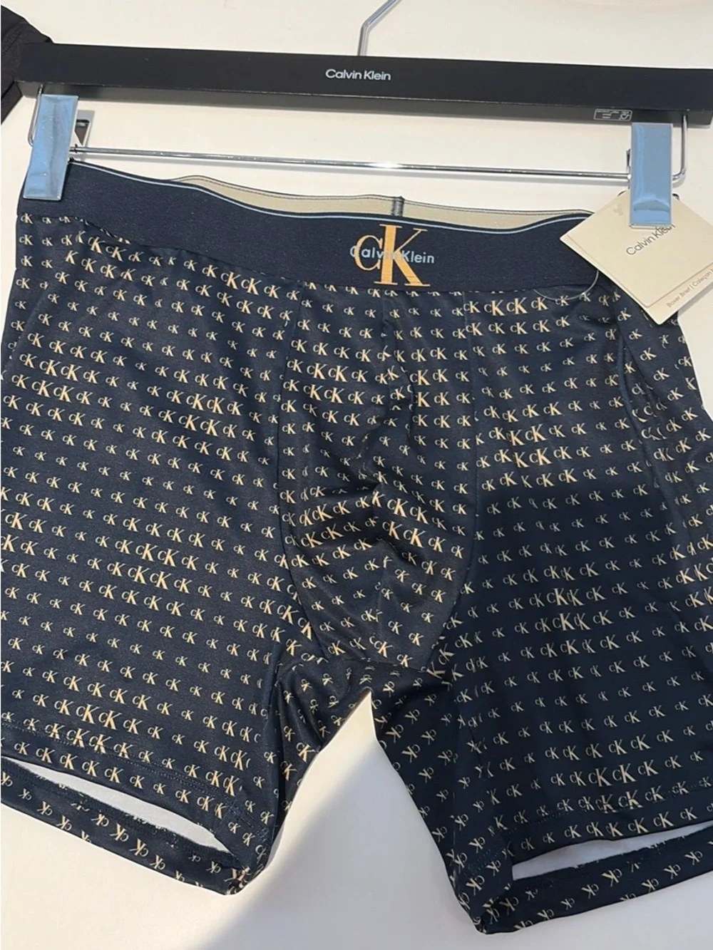 Calvin Klein black plain Stretch Boxer Briefs with Logo Waistband new